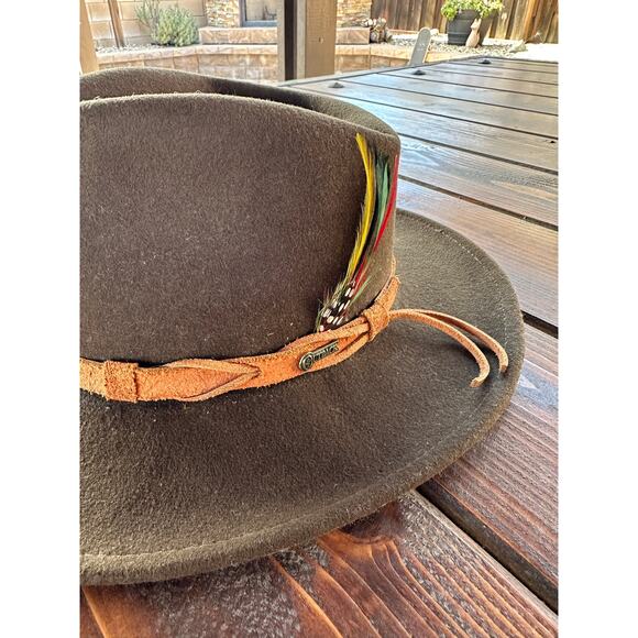 Outback Trading Company Randwick Brown Wool Hat - Picture 3 of 13